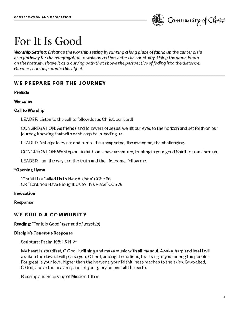 Consecration and Dedication Worship Outlines (PDF Download)