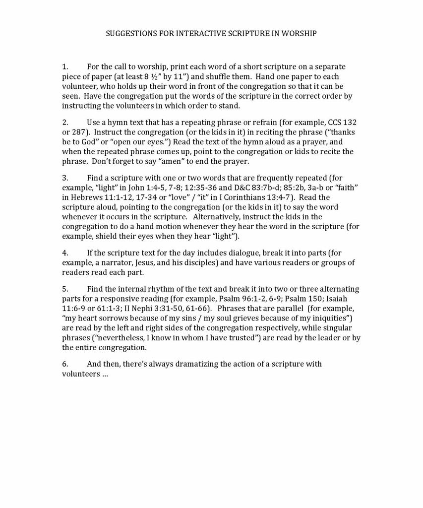 Interactive Scripture (PDF Download)