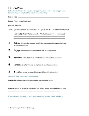 Lesson Plan Template (Word Download)