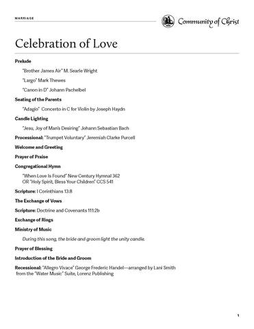 Marriage Service Outlines (PDF Download)