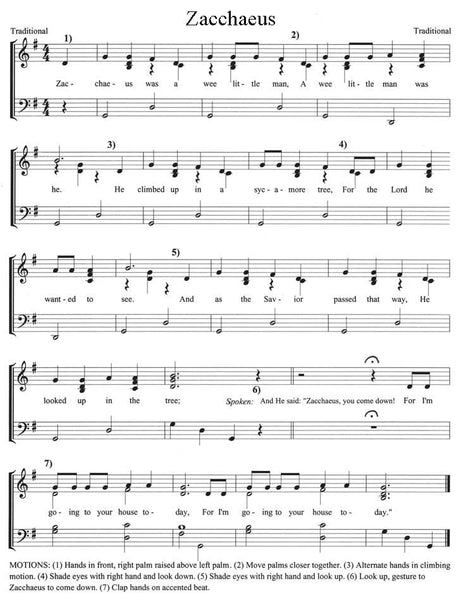 Sheet Music - Zaccheus (PDF Download) – Herald House