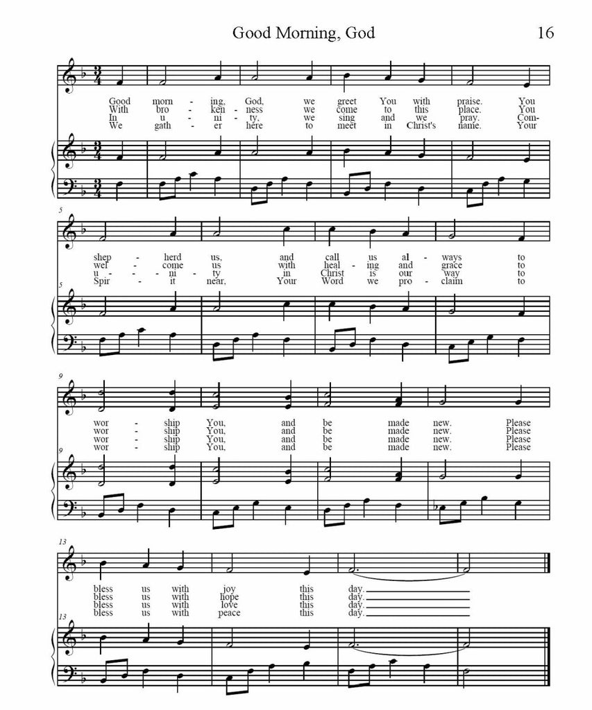 Good Morning, God Sheet Music (PDF Download)