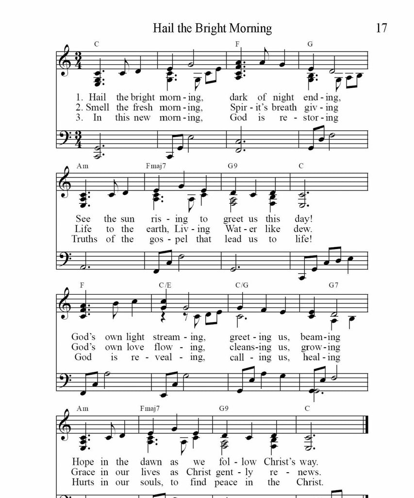 Hail the Bright Morning Sheet Music (PDF Download)