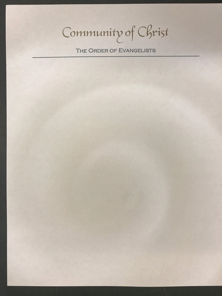 Order of Evangelists - Letterhead