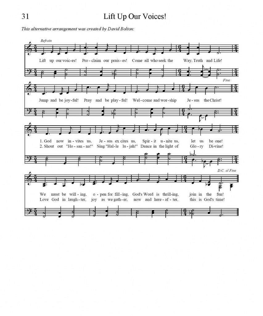 Lift Up Our Voices! Sheet Music Version 2 (PDF Download)