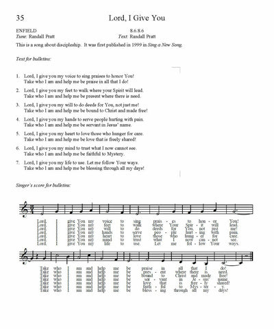 Lord, I Give You Song Lyrics (PDF Download)