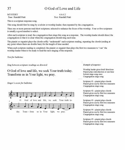 O God of Love and Life Song Lyrics (PDF Download)