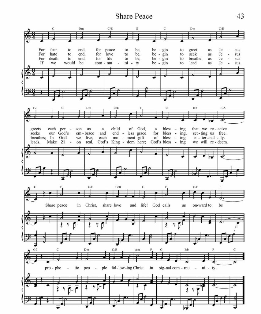 Share Peace Sheet Music (PDF Download)