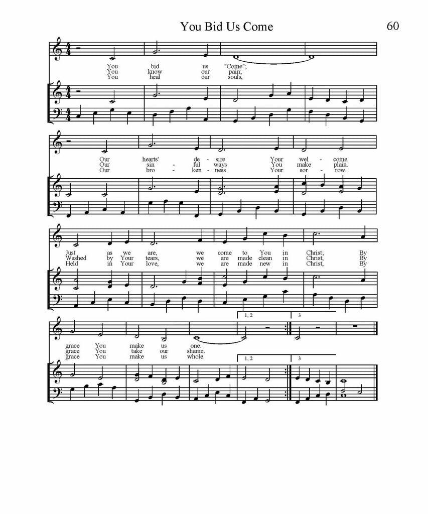 You Bid Us Come Sheet Music (PDF Download)
