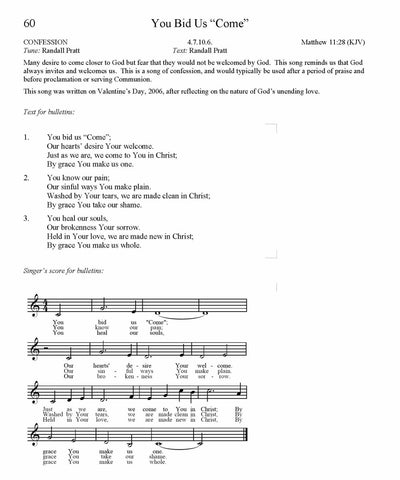 You Bid Us Come Song Lyrics (PDF Download)