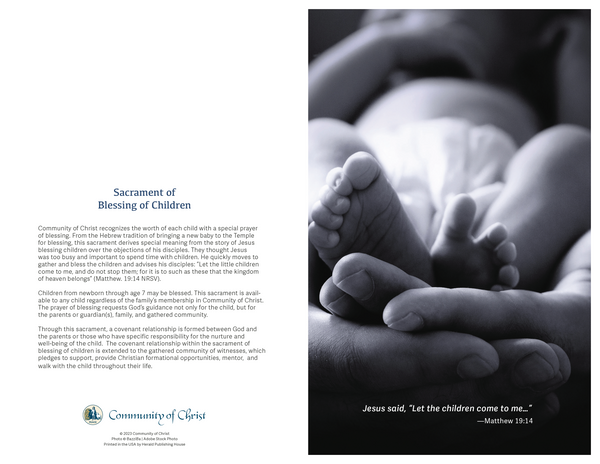 Bulletin - Baby Blessing