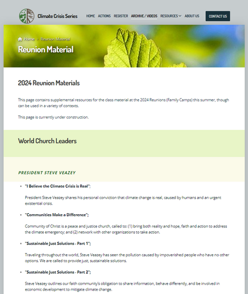 Heal the Earth: Supplemental Resources (Webpage) – Herald House
