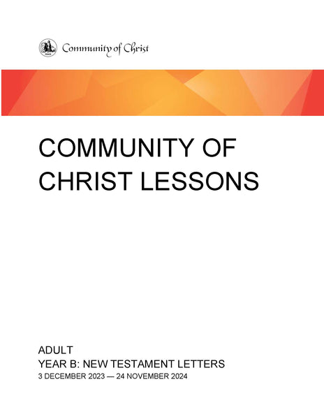 Community of Christ Lessons Year B Adult New Testament Letters (PDF Do ...