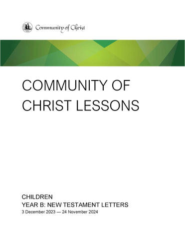Community of Christ Lessons Year B Children New Testament Letters (PDF Download)