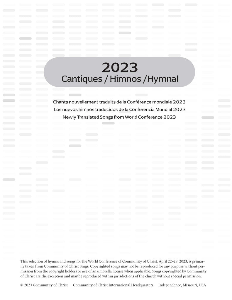 Newly Translated Songs from World Conference 2023 (PDF Download)