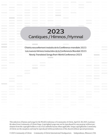Newly Translated Songs from World Conference 2023 (PDF Download)