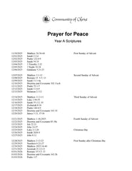 Prayer for Peace: Year A Scriptures (PDF Download)