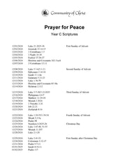 Prayer for Peace: Year C Scriptures (PDF Download)