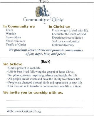 Personal Witnessing Card