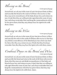 Communion Prayers - Hymnal Insert