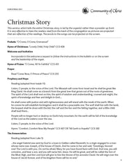 Christmas Day Worship Outlines (PDF Download)