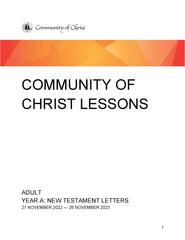 Community of Christ Lessons Year A Adult New Testament Letters (PDF Download)