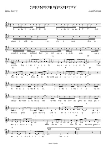 Sheet Music - Generosity (PDF Download)