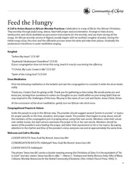 Feed the Hungry Worship Outlines (PDF Download)