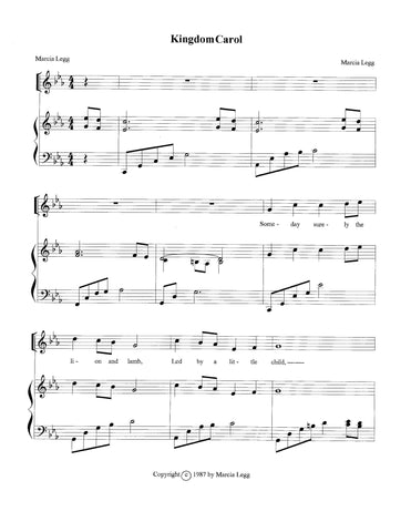 Sheet Music - Kingdom Carol (PDF Download)