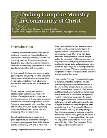 Leading Campfire Ministry in Community of Christ (PDF Download)
