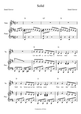 Sheet Music - Solid (PDF Download)