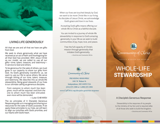 Whole-Life Stewardship - Brochure