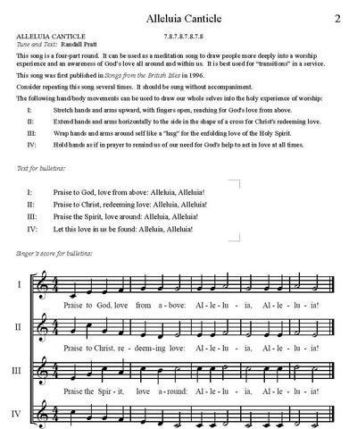 Alleluia Canticle Song Lyrics (PDF Download)