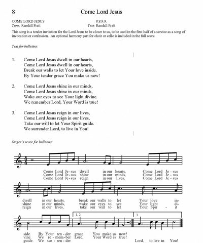 Come Lord Jesus Dwell Song Lyrics (PDF Download)