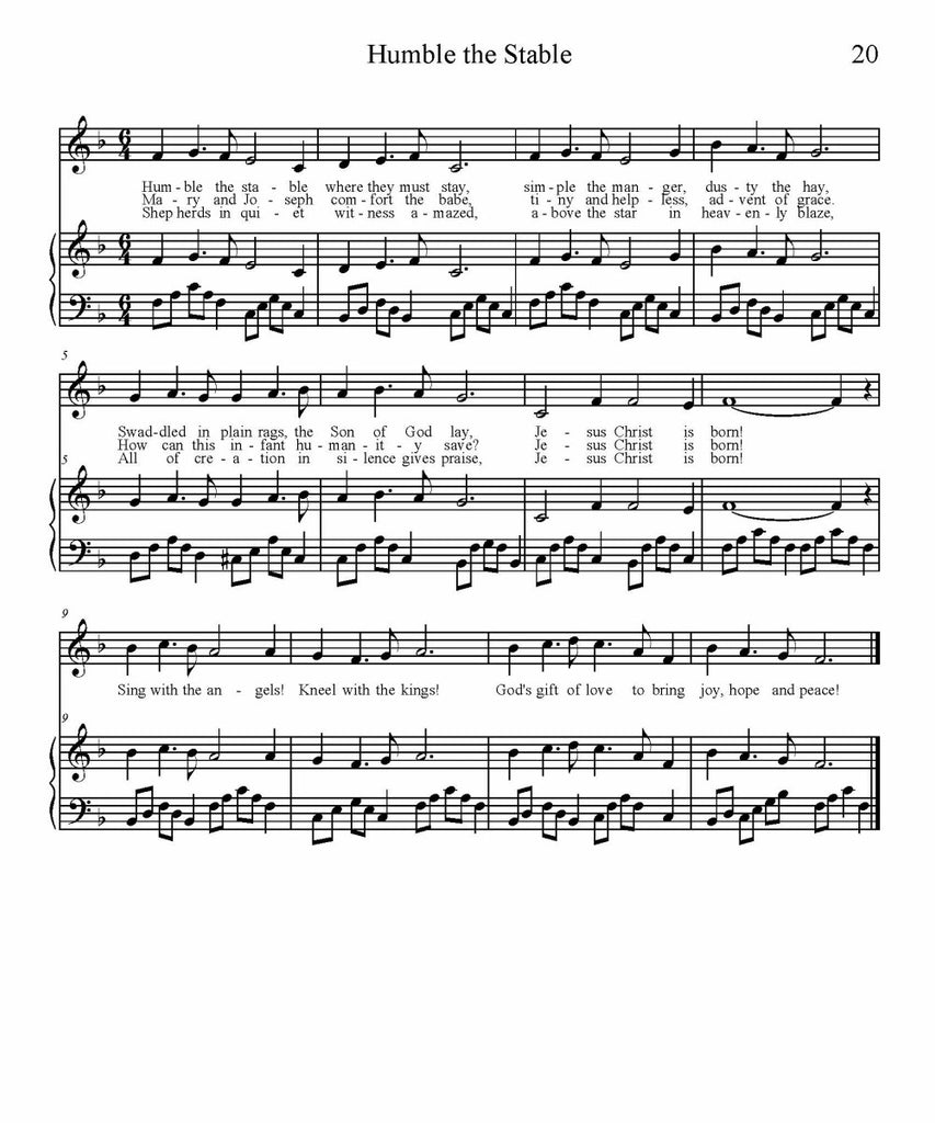 Humble the Stable Sheet Music (PDF Download)