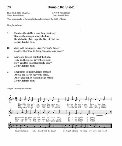 Humble the Stable Song Lyrics (PDF Download)