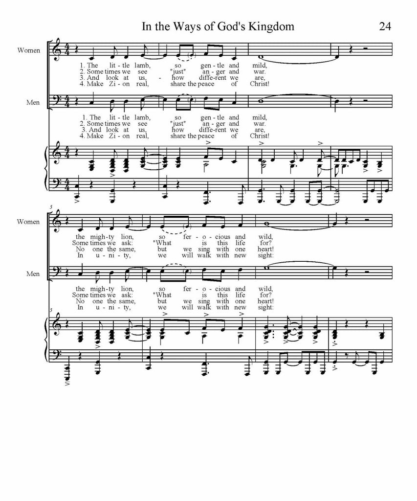 In the Ways of God's Kingdom Sheet Music (PDF Download)