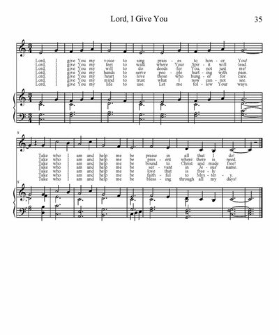 Lord, I Give You Sheet Music (PDF Download)