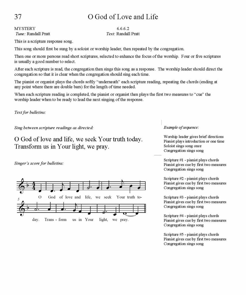O God of Love and Life Song Lyrics (PDF Download)