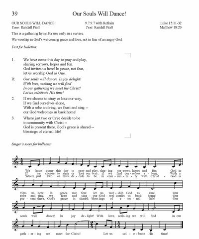 Our Souls Will Dance! Song Lyrics (PDF Download)