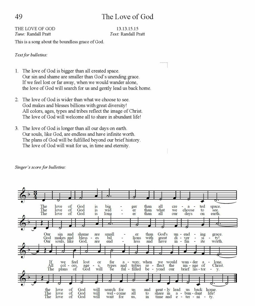 The Love of God Song Lyrics (PDF Download)
