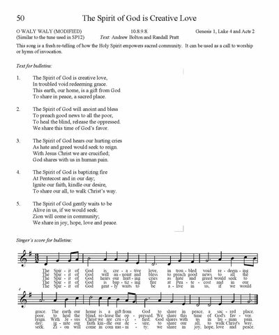 The Spirit of God is Creative Love Song Lyrics (PDF Download)