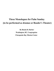 Three Monologues (PDF Download)