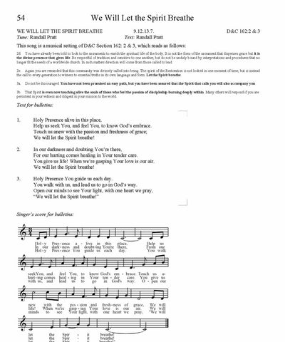 We Will Let the Spirit Breathe Song Lyrics (PDF Download)