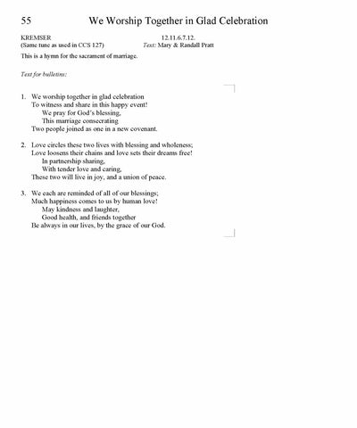 We Worship Together in Glad Celebration Song Lyrics (PDF Download)