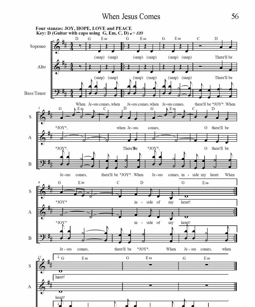 When Jesus Comes Sheet Music (PDF Download)