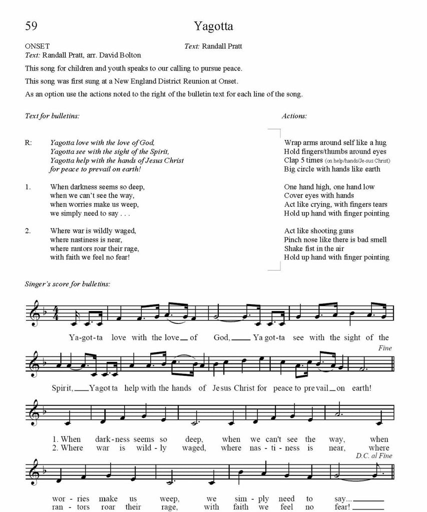 Yagotta Song Lyrics (PDF Download)